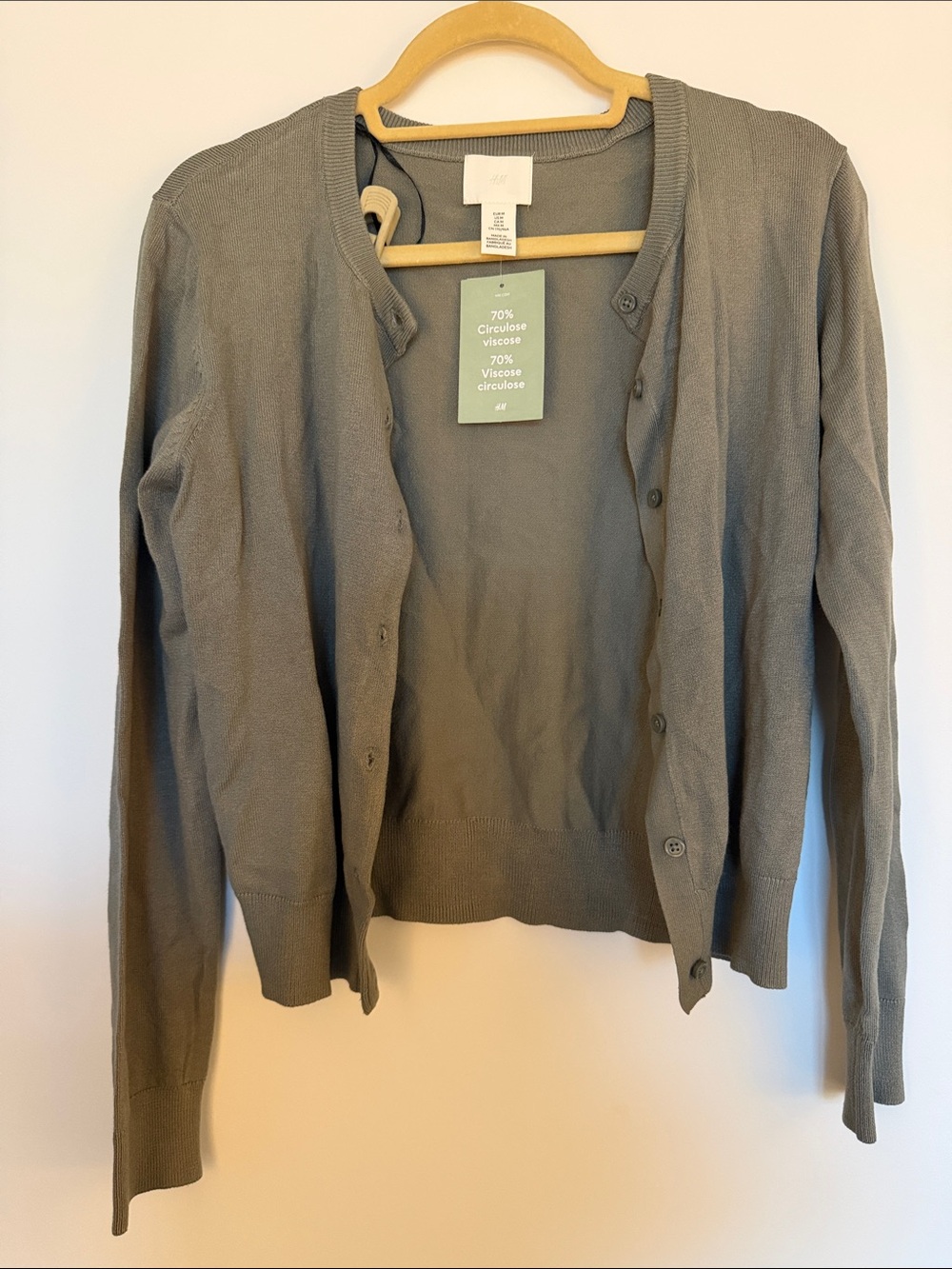 H&M Olive Gray Women’s Button-Up Cardigan